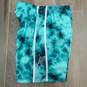 Mens Mitchell and Ness NBA San Antonio Spurs Galaxy Swingman Shorts